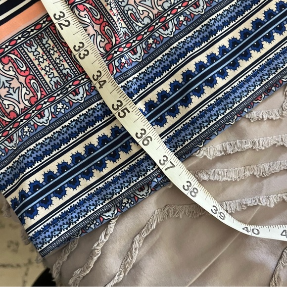 Dress Barn DB Signature Camryn Blue Printed Shift Dress Size 8 - Picture 7 of 7